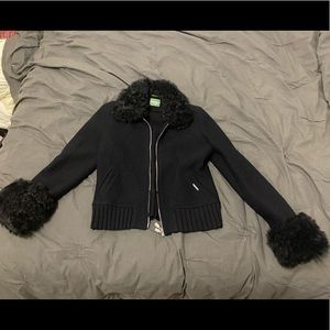 Vintage Geiger jacket with faux fur trim